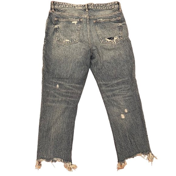 We The Free Jeans Women's Size 30 Medium Wash Distressed Fringe Edge - Picture 6 of 7